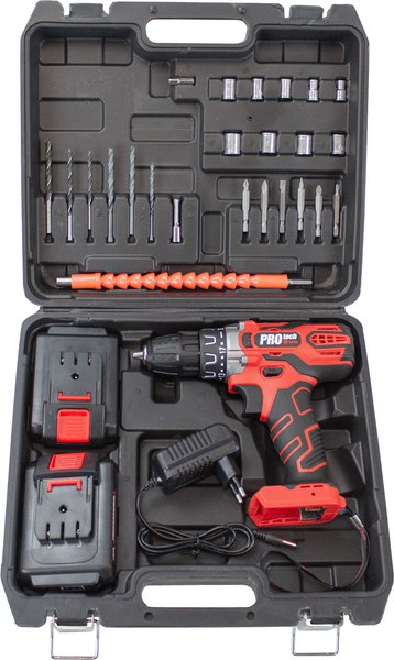 Аккумуляторная дрель-шуруповерт Edon PROtech PRO-16L2K-N1 / 21468