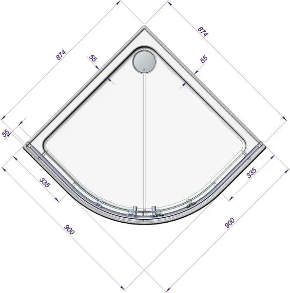 Душевой поддон Radomir Смарт 1-11-0-0-0-332