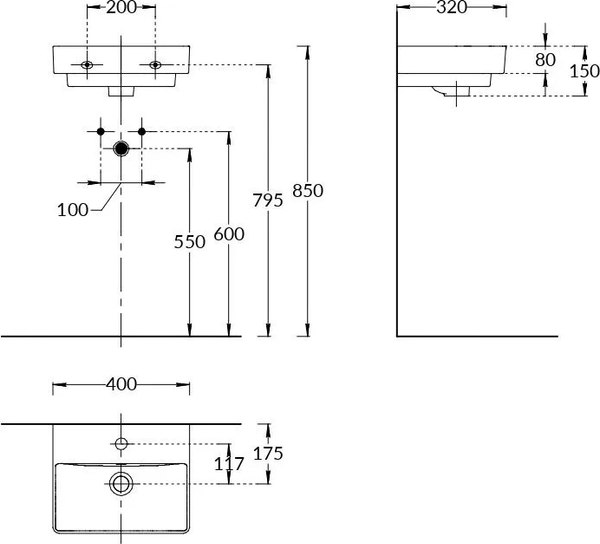 Умывальник Kerama Marazzi Pro 40 / PROR.wb.40