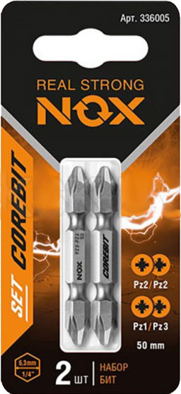 Набор бит Nox 2Х Pz2xPz2, Pz1xPz3-50 / 336005 - фото