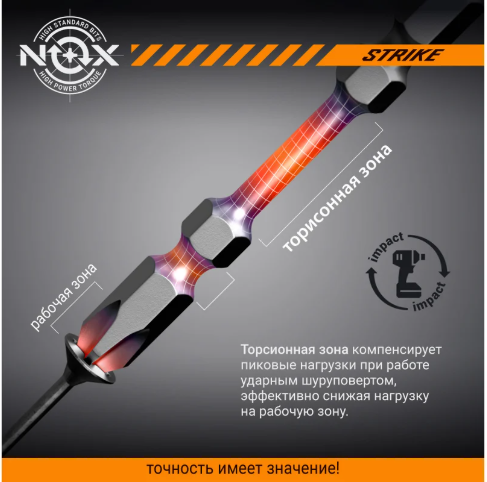 Набор бит Nox Strike impact 2Х Рh2хРh2-65 / 333265-2