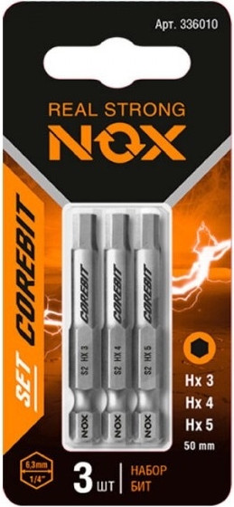 Набор бит Nox E6.3 Hex3.4.5-50 / 336010 - фото