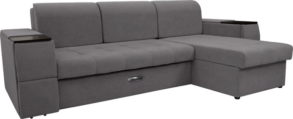 Диван угловой Сириус Лидер-13 с оттоманкой ППУ 285x165 - фото