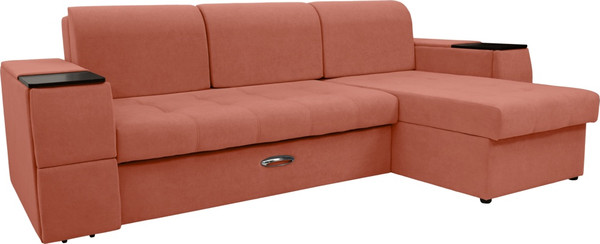 Диван угловой Сириус Лидер-13 с оттоманкой ППУ 285x165 - фото