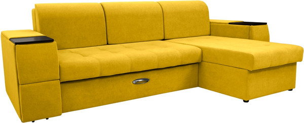 Диван угловой Сириус Лидер-13 с оттоманкой ППУ 285x165 - фото