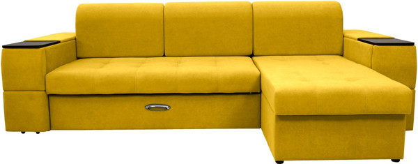 Диван угловой Сириус Лидер-13 с оттоманкой ППУ 285x165
