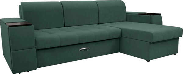 Диван угловой Сириус Лидер-13 с оттоманкой ППУ 285x165 - фото