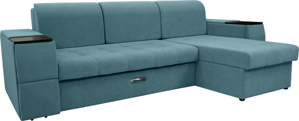 Диван угловой Сириус Лидер-13 с оттоманкой ППУ 285x165 - фото