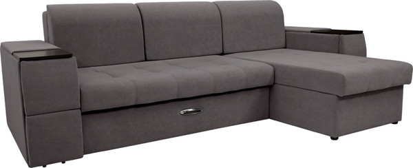 Диван угловой Сириус Лидер-13 с оттоманкой ППУ 285x165 - фото