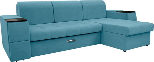 Диван угловой Сириус Лидер-13 с оттоманкой ППУ 285x165 - фото