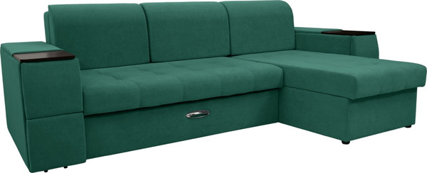 Диван угловой Сириус Лидер-13 с оттоманкой ППУ 285x165 - фото