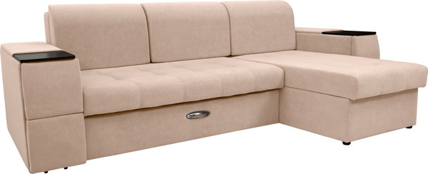 Диван угловой Сириус Лидер-13 с оттоманкой ППУ 285x165 - фото