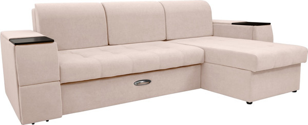 Диван угловой Сириус Лидер-13 с оттоманкой НПБ 285x165 - фото