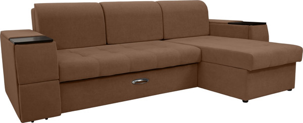 Диван угловой Сириус Лидер-13 с оттоманкой НПБ 285x165 - фото