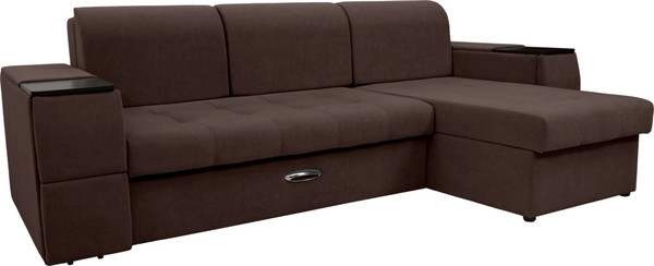 Диван угловой Сириус Лидер-13 с оттоманкой НПБ 285x165 - фото