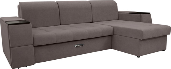 Диван угловой Сириус Лидер-13 с оттоманкой НПБ 285x165 - фото