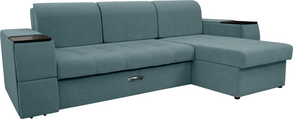 Диван угловой Сириус Лидер-13 с оттоманкой НПБ 285x165 - фото