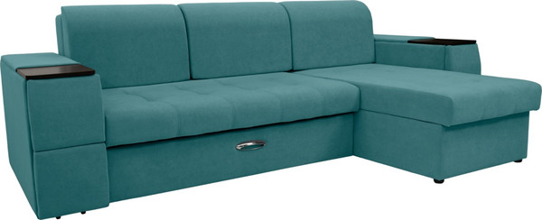 Диван угловой Сириус Лидер-13 с оттоманкой НПБ 285x165 - фото