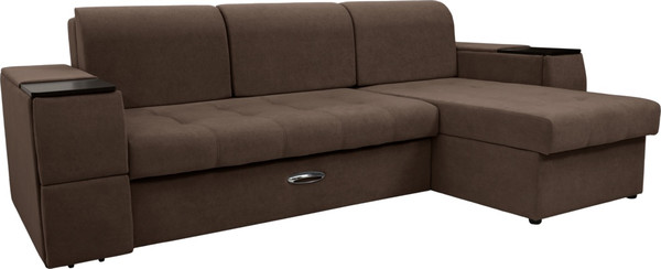 Диван угловой Сириус Лидер-13 с оттоманкой НПБ 285x165 - фото