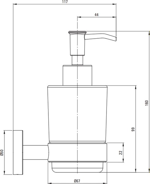 Дозатор для жидкого мыла Deante Jasmin ADJ_0421
