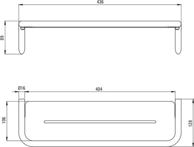 Полка для ванной Deante Silia Steel ADI_F511