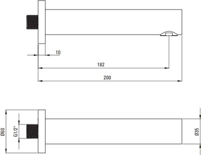 Излив Deante Cascada Gold BR NAC R81K