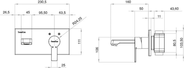 Смеситель Teska Quasar E5100W