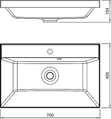 Умывальник Florentina Астория 700
