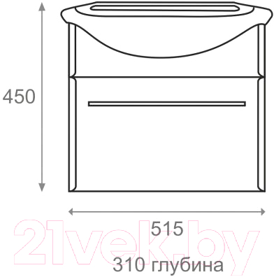Тумба под умывальник Sanita Лидер 01 LDRSACW56011W1
