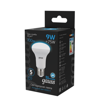 Лампа Gauss R63 9W 700lm 6500K E27 LED / 106002309