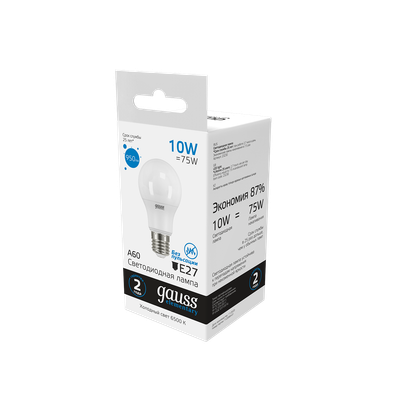 Лампа Gauss Elementary A60 10W 950lm 6500K Е27 LED / 23230