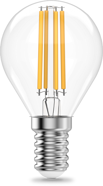 Лампа Gauss Filament Elementary Шар 8W 540lm 4100К Е14 LED / 52128 - фото