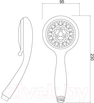 Лейка ручного душа РМС LE18