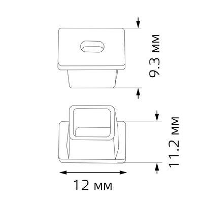 Заглушка для профиля Gauss гл. 12mm / BT483