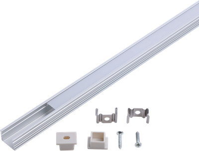 Профиль для светодиодной ленты Gauss Врезной гл 12mm - 2m / BT415 - фото
