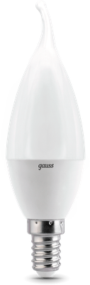 Лампа Gauss Свеча на ветру 9.5W 950lm 6500K E14 LED / 104101310 - фото