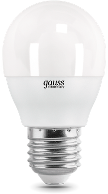 Лампа Gauss Elementary Шар 10W 710lm 3000K Е27 LED / 53210 - фото