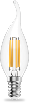 Лампа Gauss Filament Elementary Свеча 10W 670lm 4100К Е14 LED / 42120 - фото