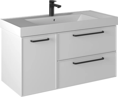 Тумба с умывальником Briz Кватро т20-100 Грэмми / 246 03-20100-19 00 БЕЛ - фото