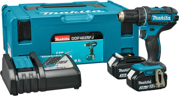 Профессиональная дрель-шуруповерт Makita DDF482RFJ