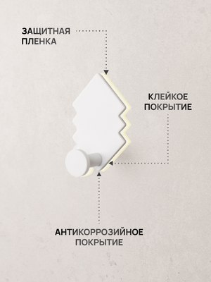 Крючок для ванной KLEBER River KLE-MF-55W