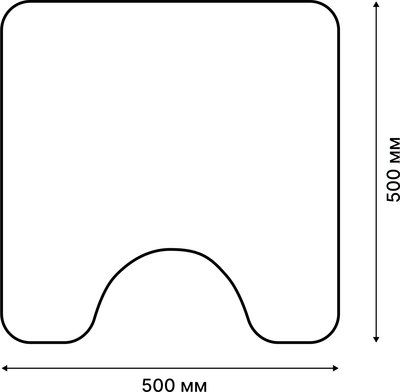 Коврик для туалета FORA Shiny FOR-MCF-SHI50-50BK