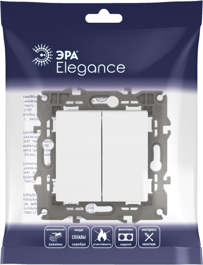 Выключатель ЭРА Elegance 14-1104-01М / Б0065797