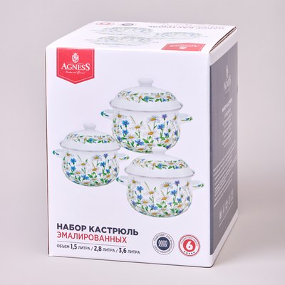 Набор кастрюль Agness 934-721