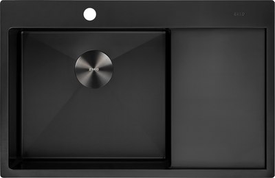 Мойка кухонная ZORG ZRN 5080 Premium L PVD Gunblack - фото