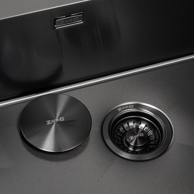 Мойка кухонная ZORG ZRN 5080 Premium L PVD Gunblack