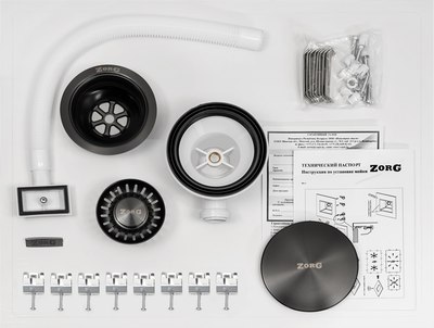 Мойка кухонная ZORG ZRN 5080 Premium R PVD Gunblack