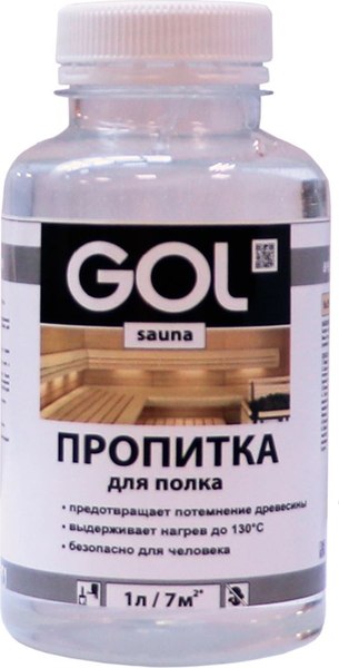 Пропитка для дерева GOL Для полка Gol Сауна - фото