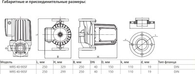 Циркуляционный насос Wellmix WRS 40- 90SF 250 / 17109998
