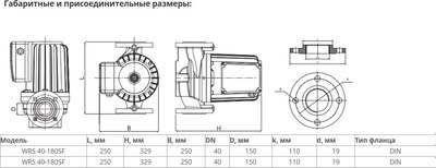 Циркуляционный насос Wellmix WRS 40-180SF 250 / 17109994
